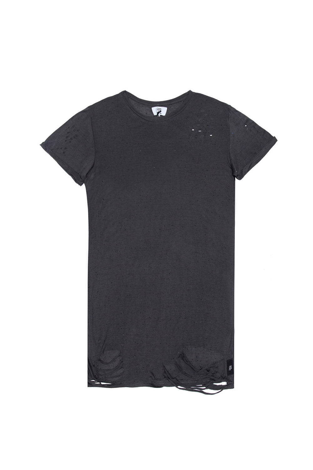 Sixth June - T-shirt oversize moucheté destroy gris foncé M2222VTS