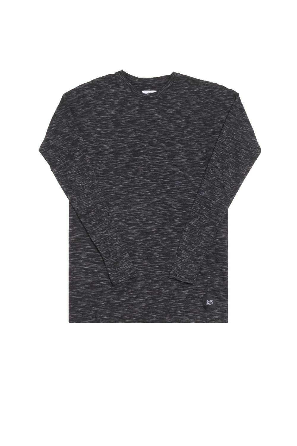 T-shirt long manches longues Sixth June chiné noir M2316CTL