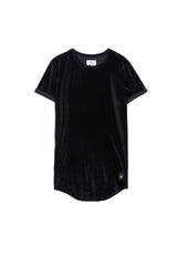 Sixth June - T-shirt tissu velours long noir