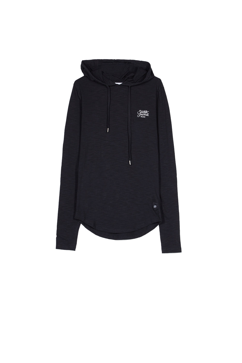 Sixth June - T-shirt capuche moulant logo noir