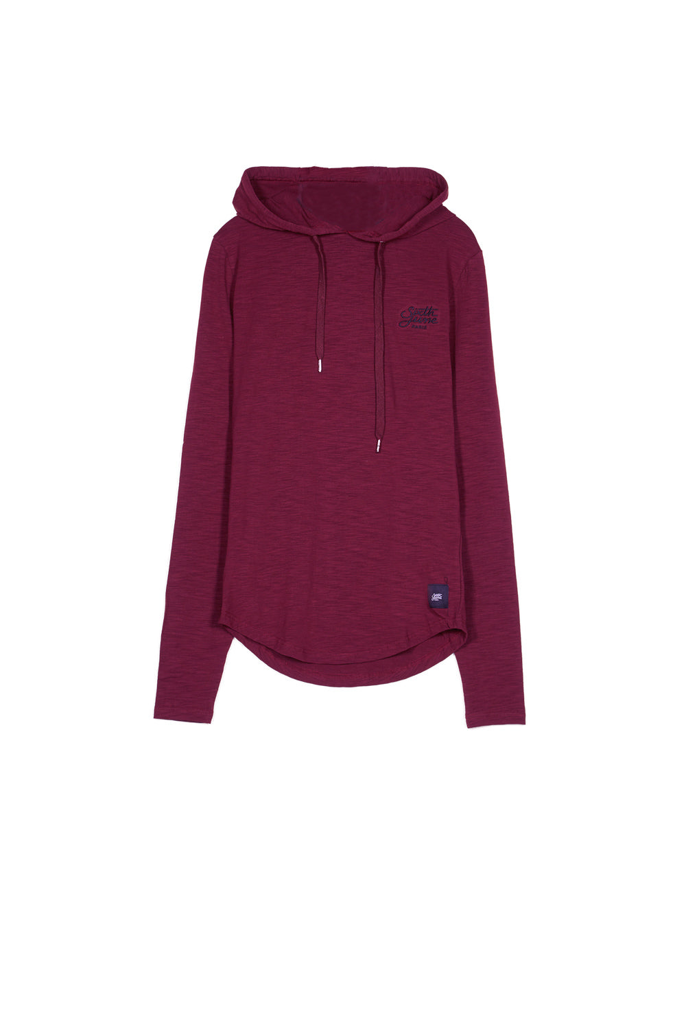 Sixth June - T-shirt capuche moulant logo bordeaux