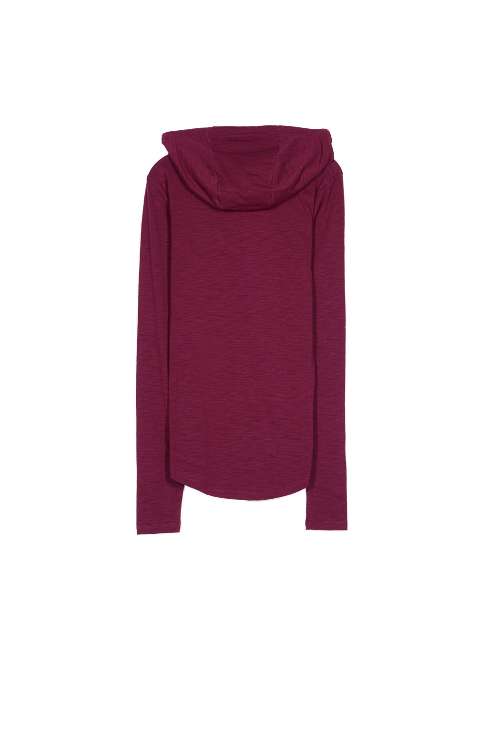 Sixth June - T-shirt capuche moulant logo bordeaux