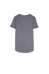 Sixth June - T-shirt col tunisien ajusté gris