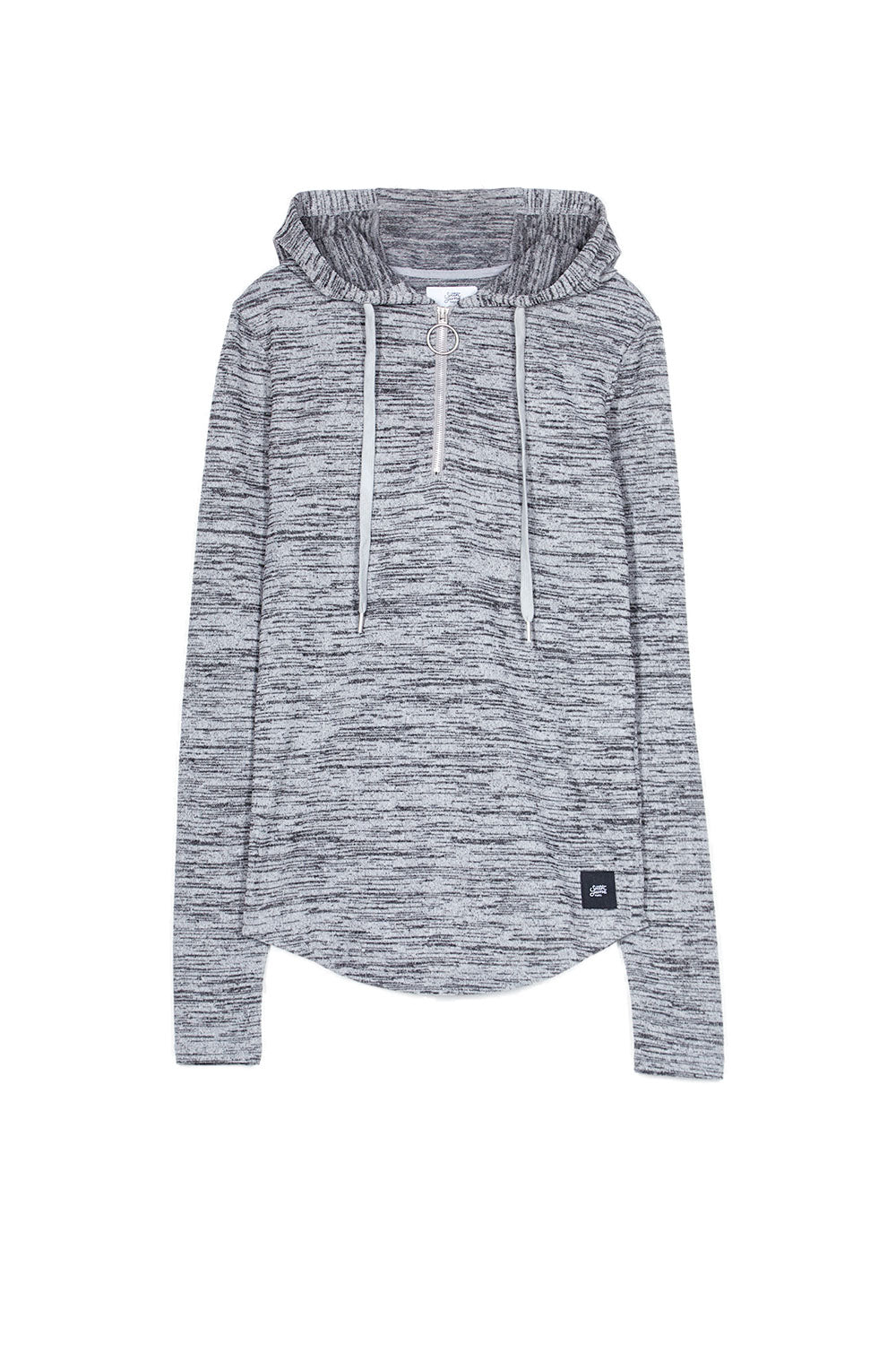 Sixth June - T-shirt ajusté capuche chiné gris