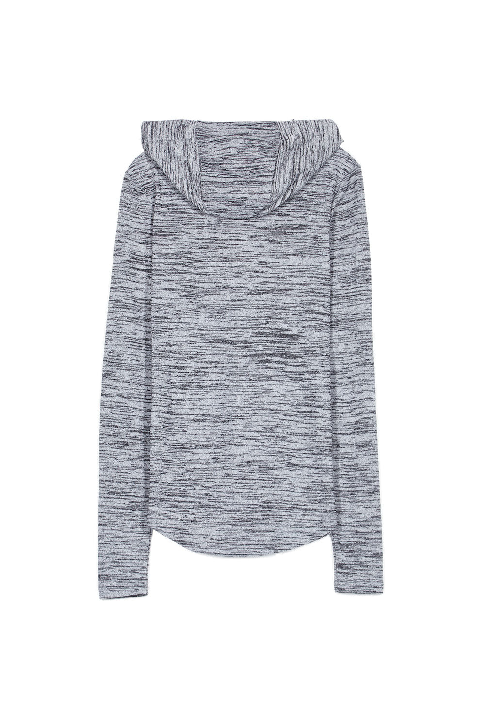 Sixth June - T-shirt ajusté capuche chiné gris