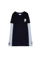Sixth June - T-shirt doubles manches gothique noir