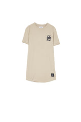 Sixth June - T-shirt moulant logo gothique beige