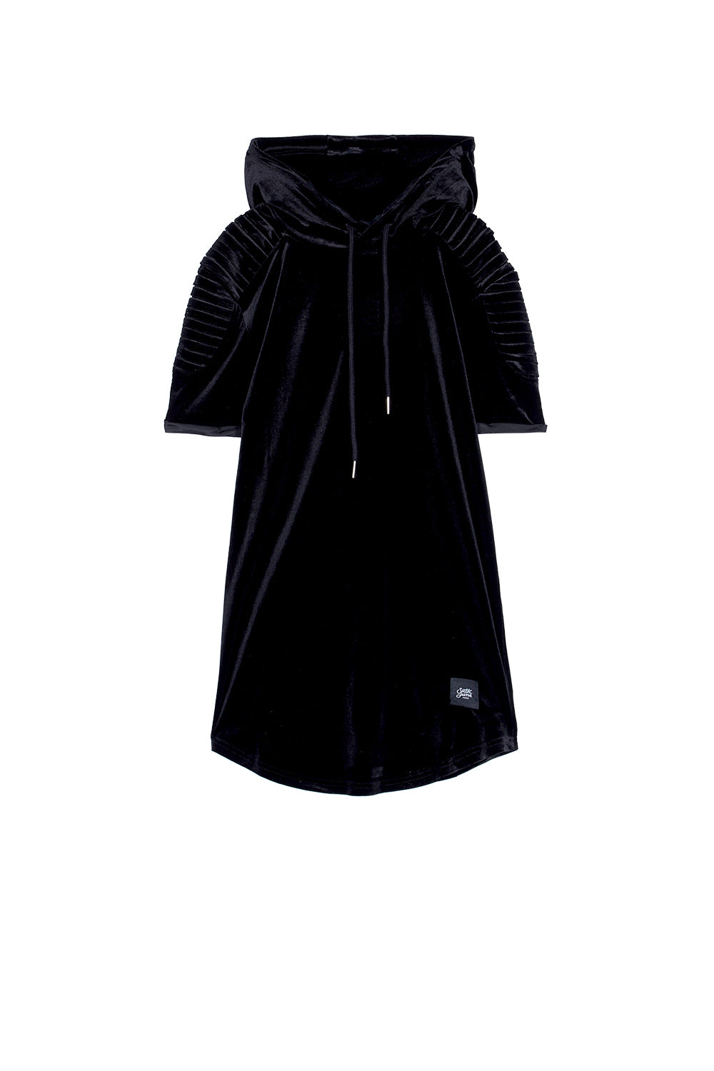 Sixth June - T-shirt velours biker ajusté noir