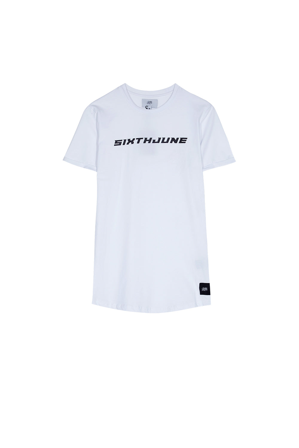 Sixth June - T-shirt moulant logo racing blanc