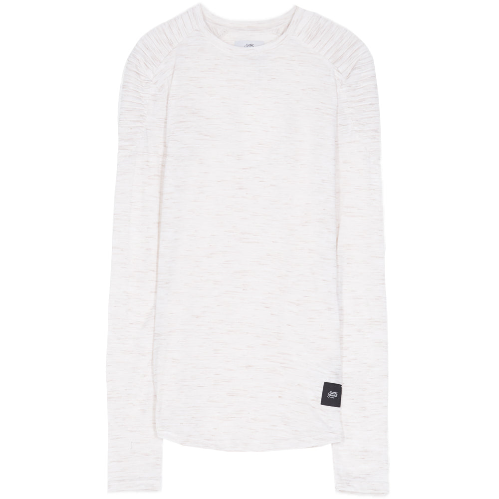 Sixth June - T-shirt chiné biker manches longues beige