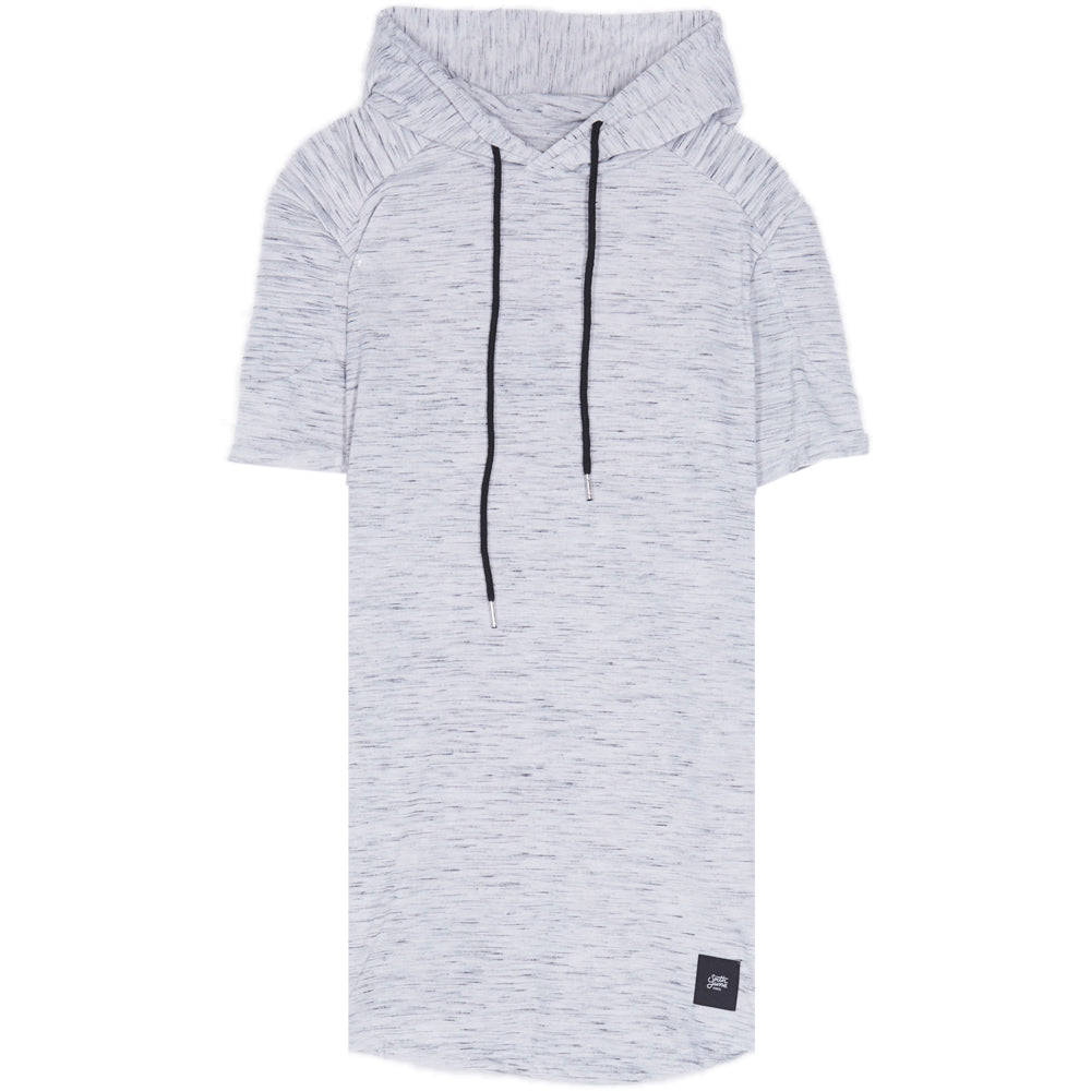 Sixth June - T-shirt chiné biker capuche gris