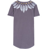 Sixth June - T-shirt col étoiles plumes gris