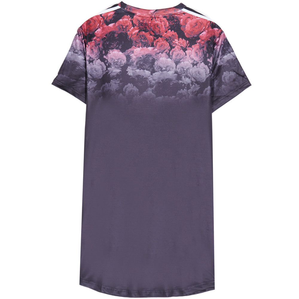 Sixth June - T-shirt roses satin noir rouge