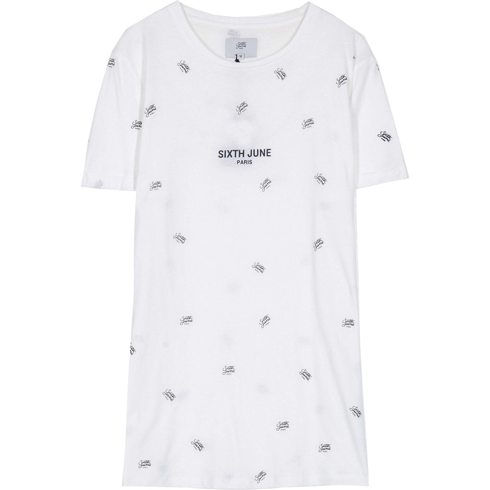 Sixth June - T-shirt logomania blanc