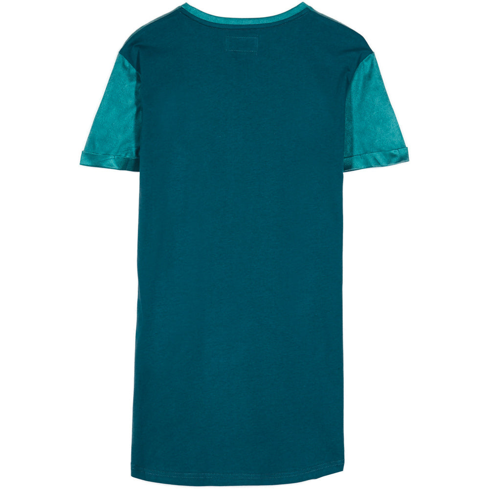 Sixth June - T-shirt bi-matière bande V vert