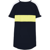 Sixth June - T-shirt tricolore texte noir jaune
