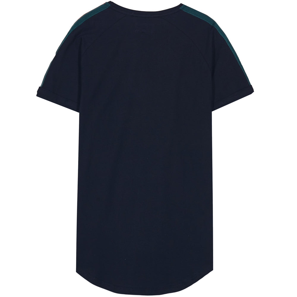 Sixth June - T-shirt bandes bicolores noir vert rouge