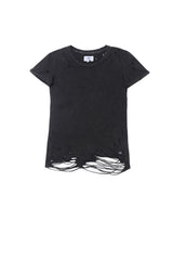Sixth June - T-shirt destroy Femme noir W2370VTS