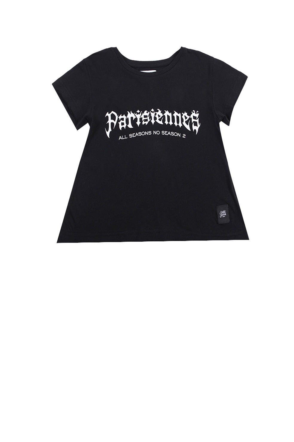 Sixth June - Crop top Parisiennes Women fire effect font black W2630CTS