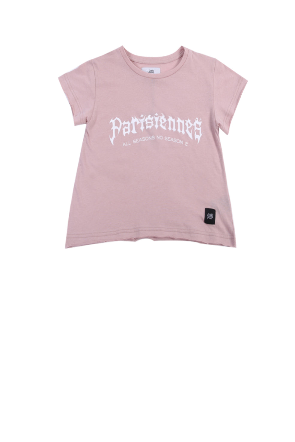 Sixth June - Crop top Parisiennes Women fire effect font stone pink W2630CTS