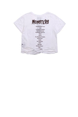 Sixth June - Crop top Monsters destroyed Women white W2632VTS