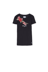 Sixth June - T-shirt brodé fleurs noir