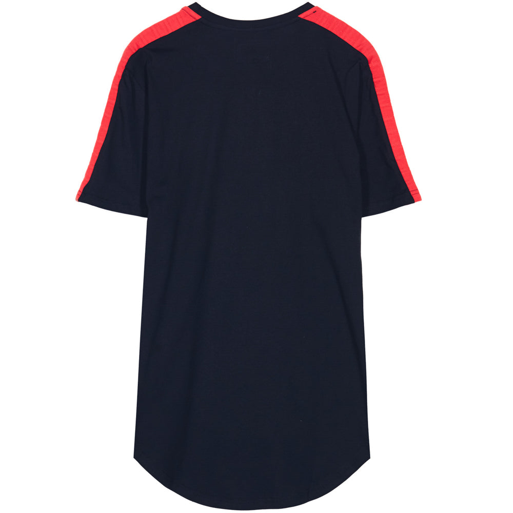 Sixth June - T-shirt bandes matelassées noir rouge