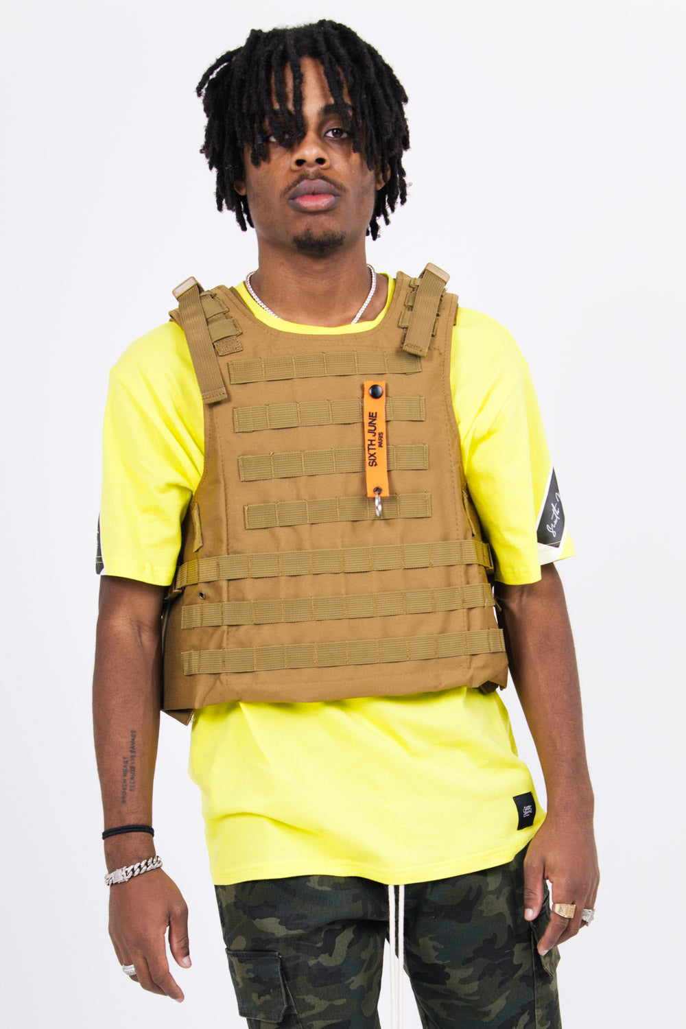 Sixth June - Veste tactique toile clip kaki