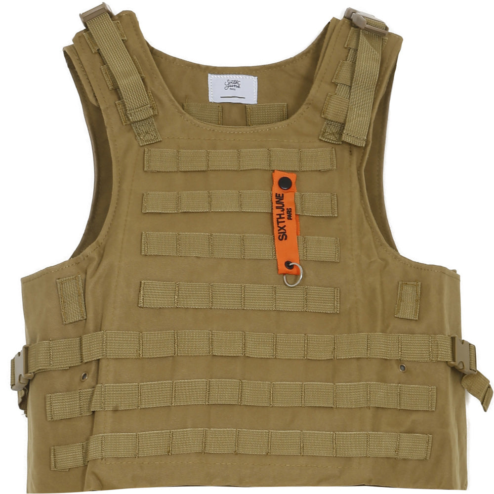 Sixth June - Veste tactique toile clip kaki