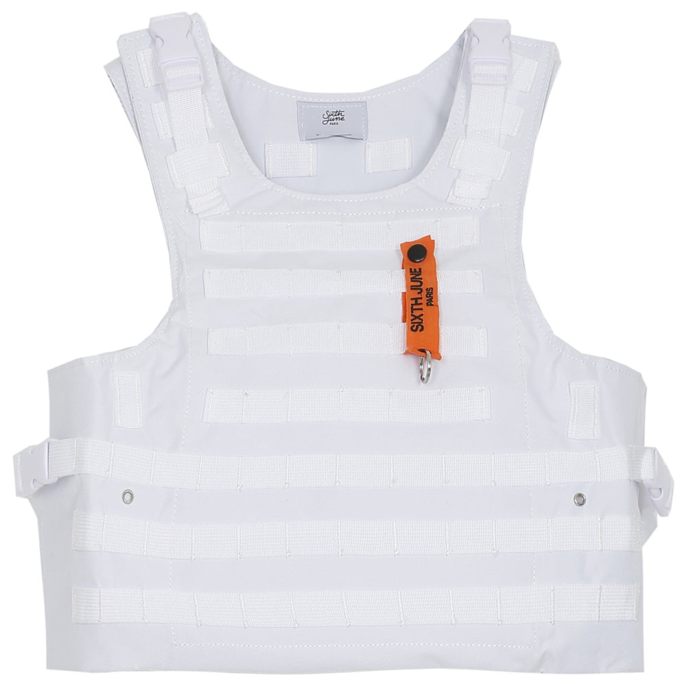 Sixth June - Veste tactique toile clip blanc