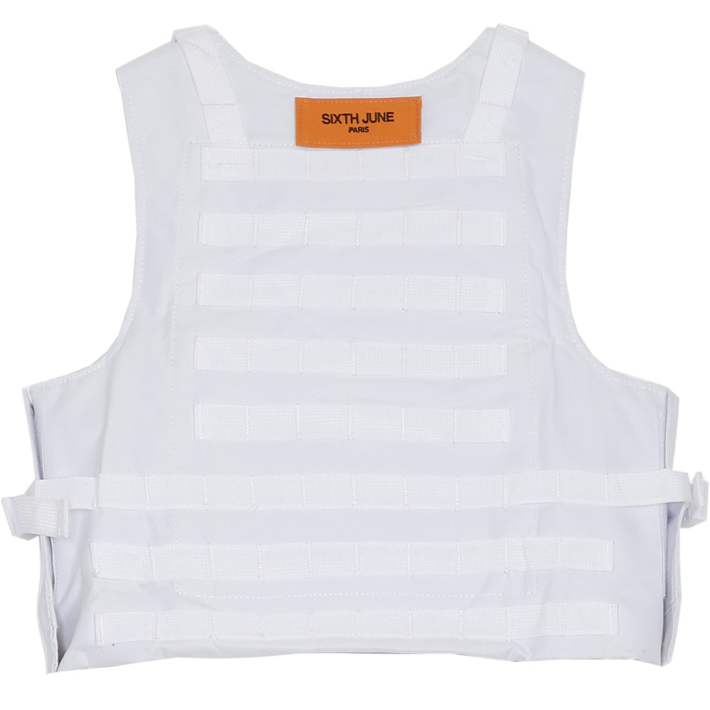 Sixth June - Veste tactique toile clip blanc