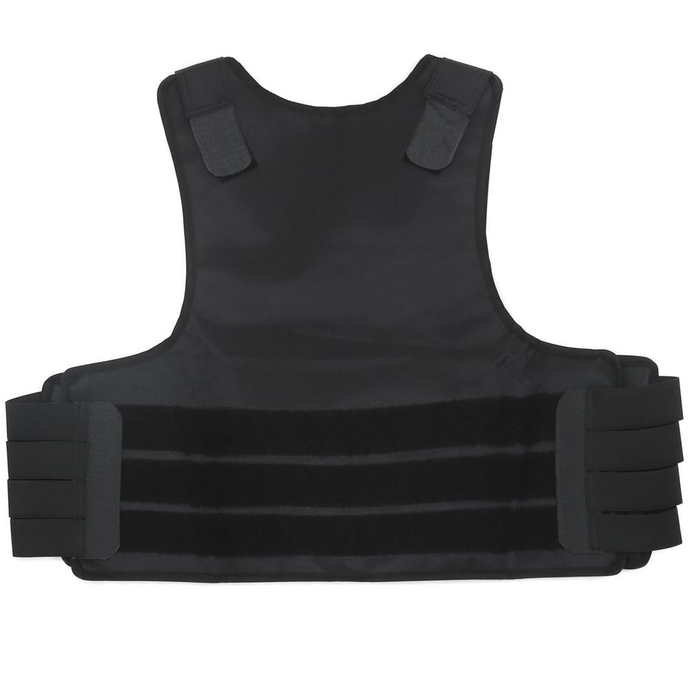 Taktische Jacke mit schwarzen Aufnähern