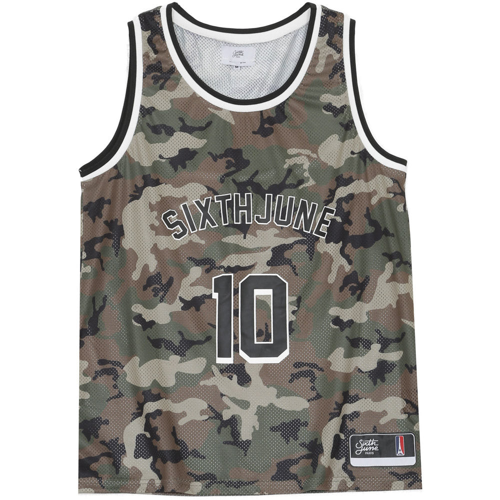 Sixth June - Maillot basket Vegeta 10 camouflage vert