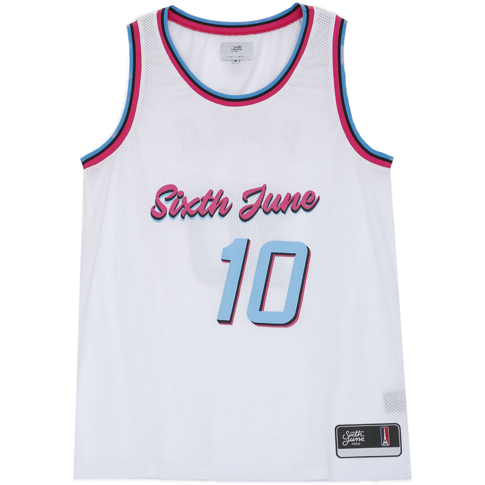 Sixth June - Maillot basket Pablo 10 blanc