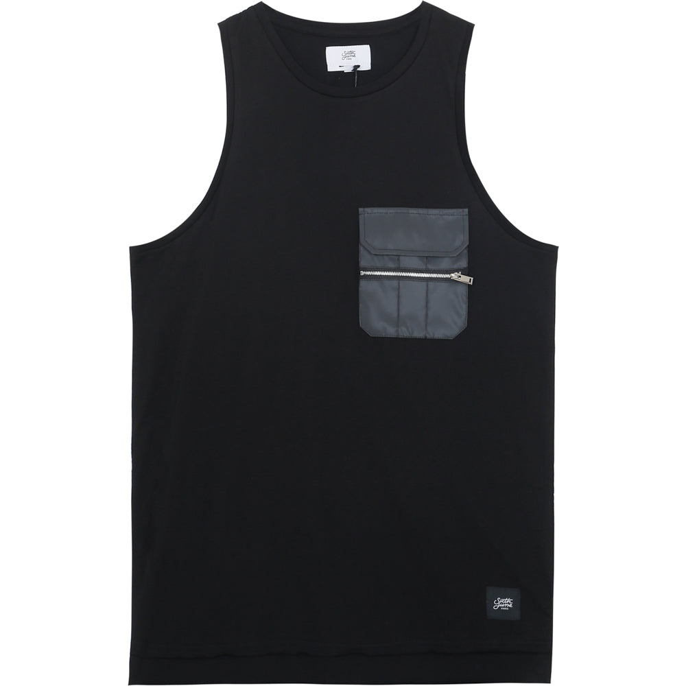 Sixth June - Débardeur poche réfléchissante noir