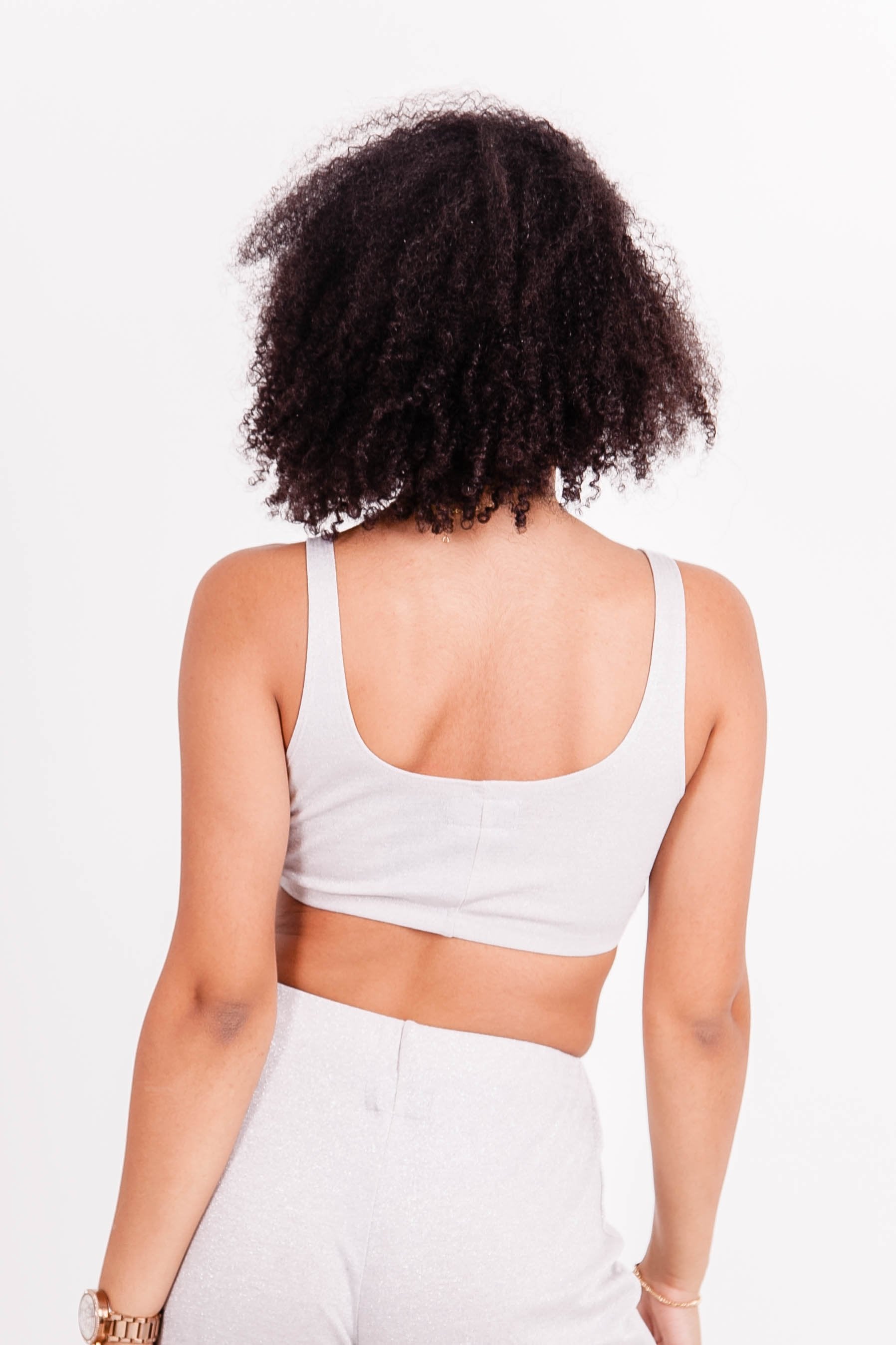 Sixth June - Brassière bretelle scintillante beige