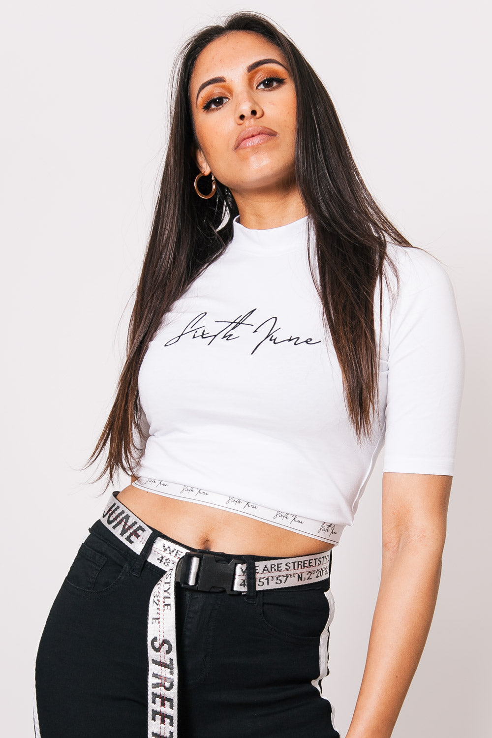 Sixth June - T-shirt bande gros logo signature blanc