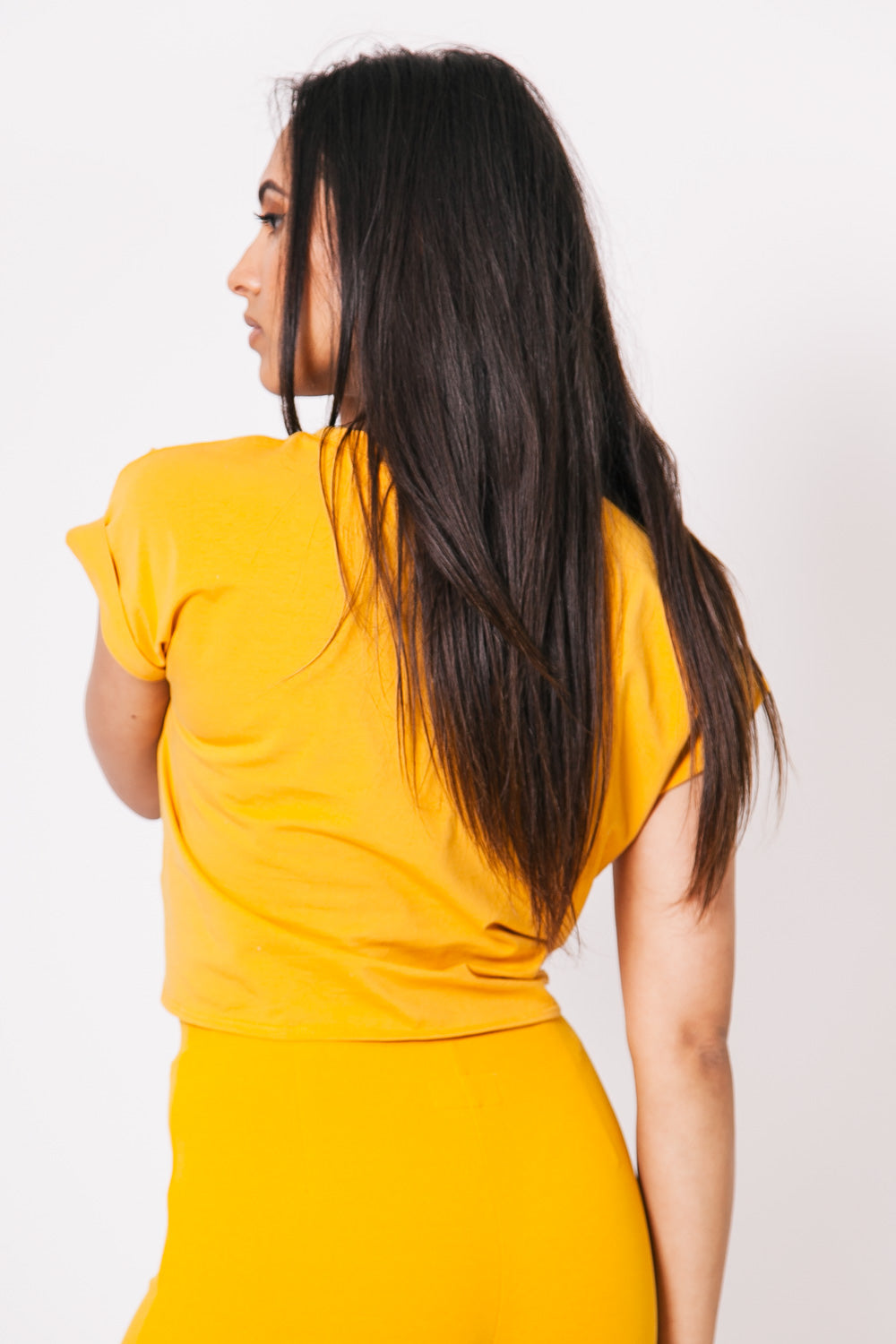 Sixth June - T-shirt noué logo signature moutarde