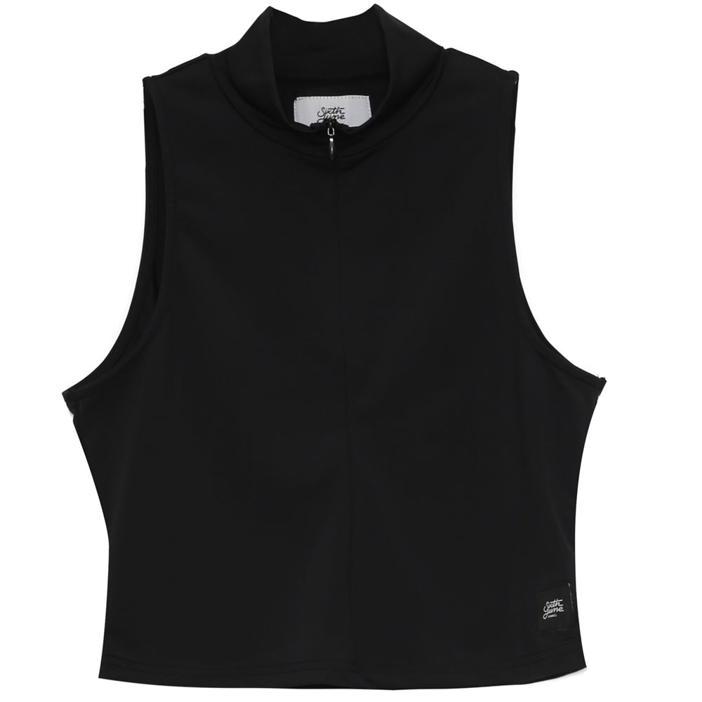 Sixth June - Top court ouverture zippée noir