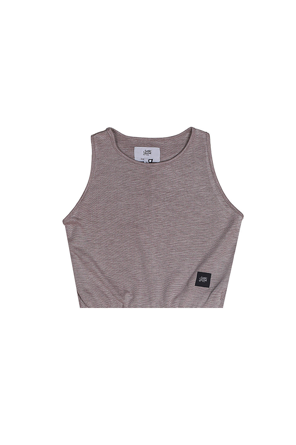 Sixth June - Crop top uni gris clair 1838C