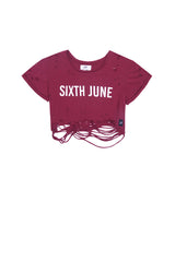 Sixth June - T-shirt court destroy Sport bordeaux W2408VTO
