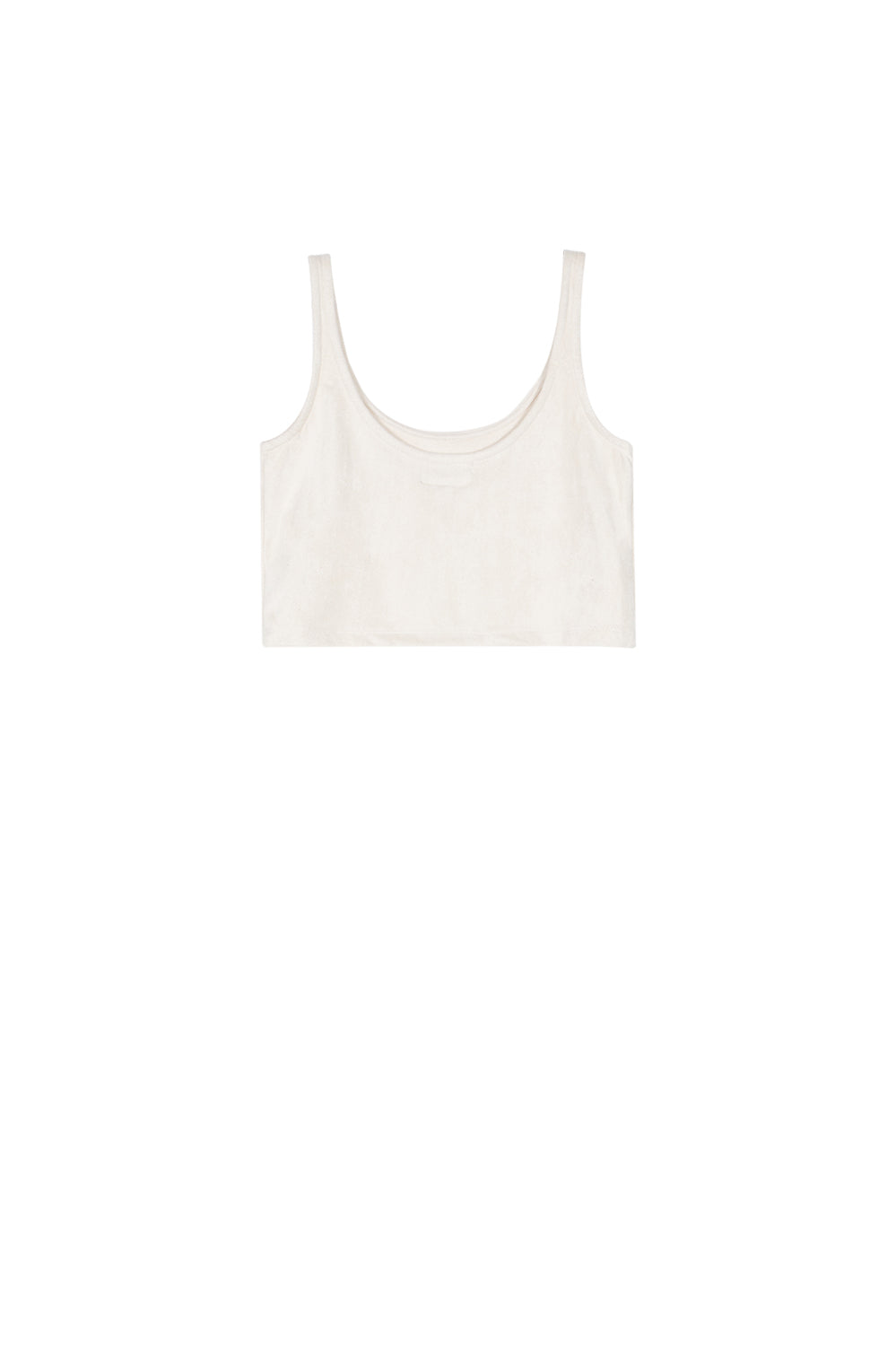 Sixth June - Débardeur suédine crop top beige