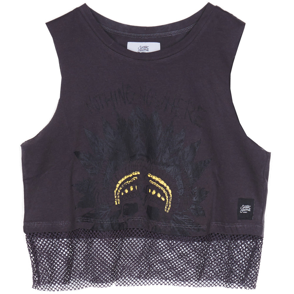 Sixth June - Débardeur mesh Monster gris foncé
