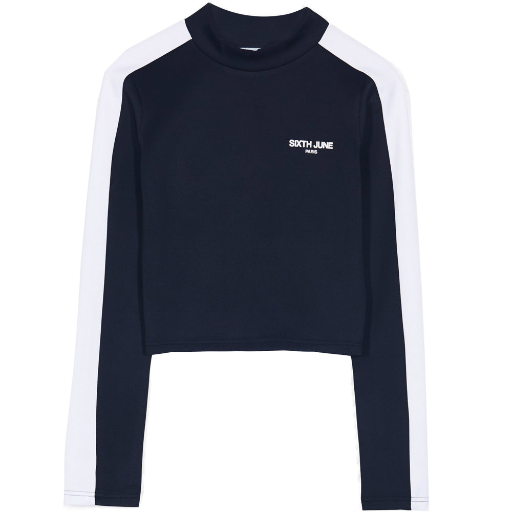 Sixth June - Crop top bandes noir blanc