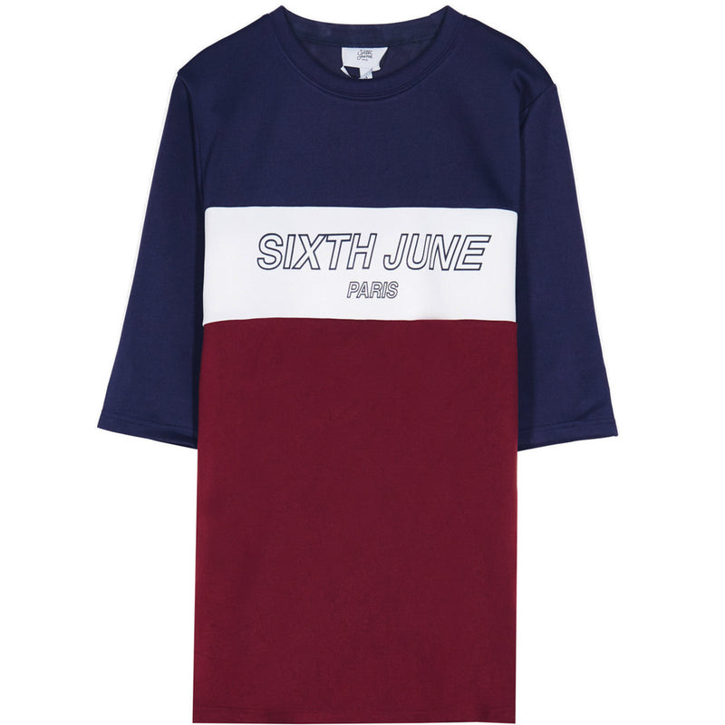 Sixth June - T-shirt long tricolore rouge bleu blanc