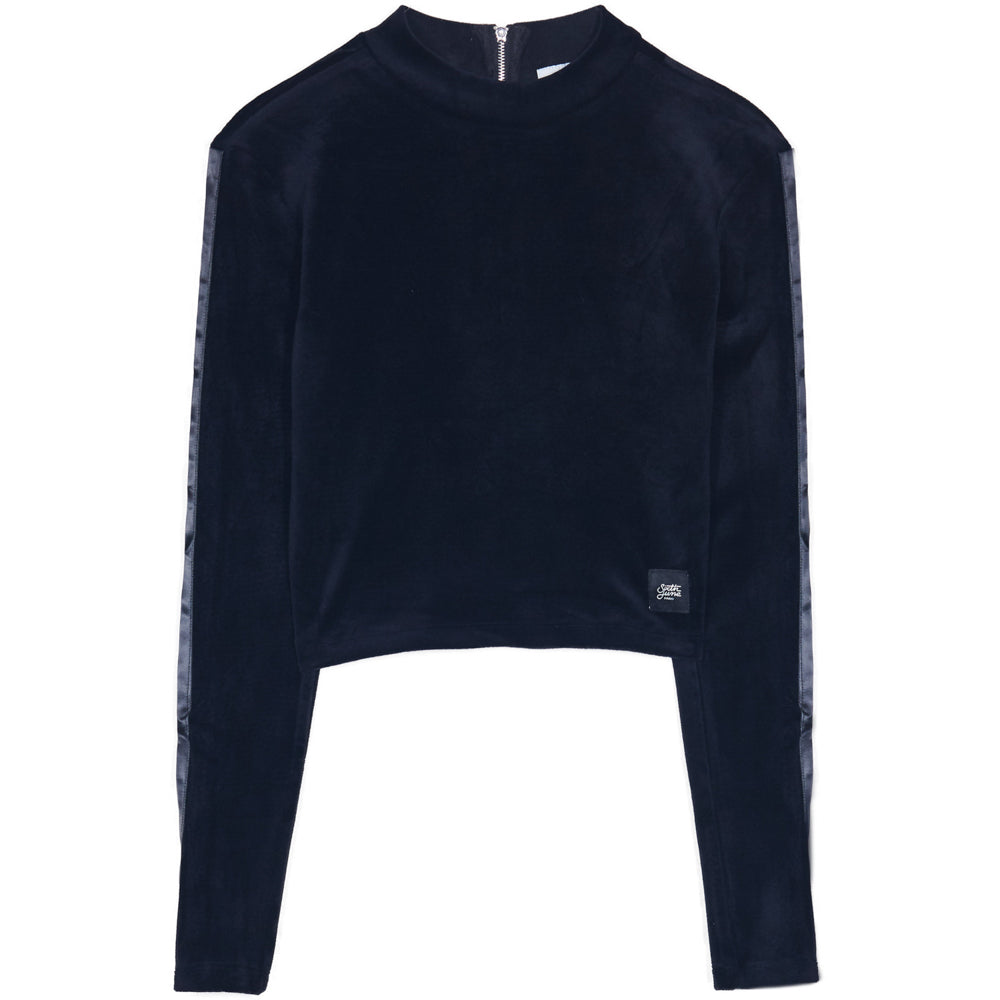 Sixth June - Crop top velours bandes noir