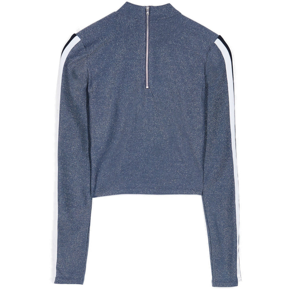 Sixth June - Crop top jersey brillant bandes gris