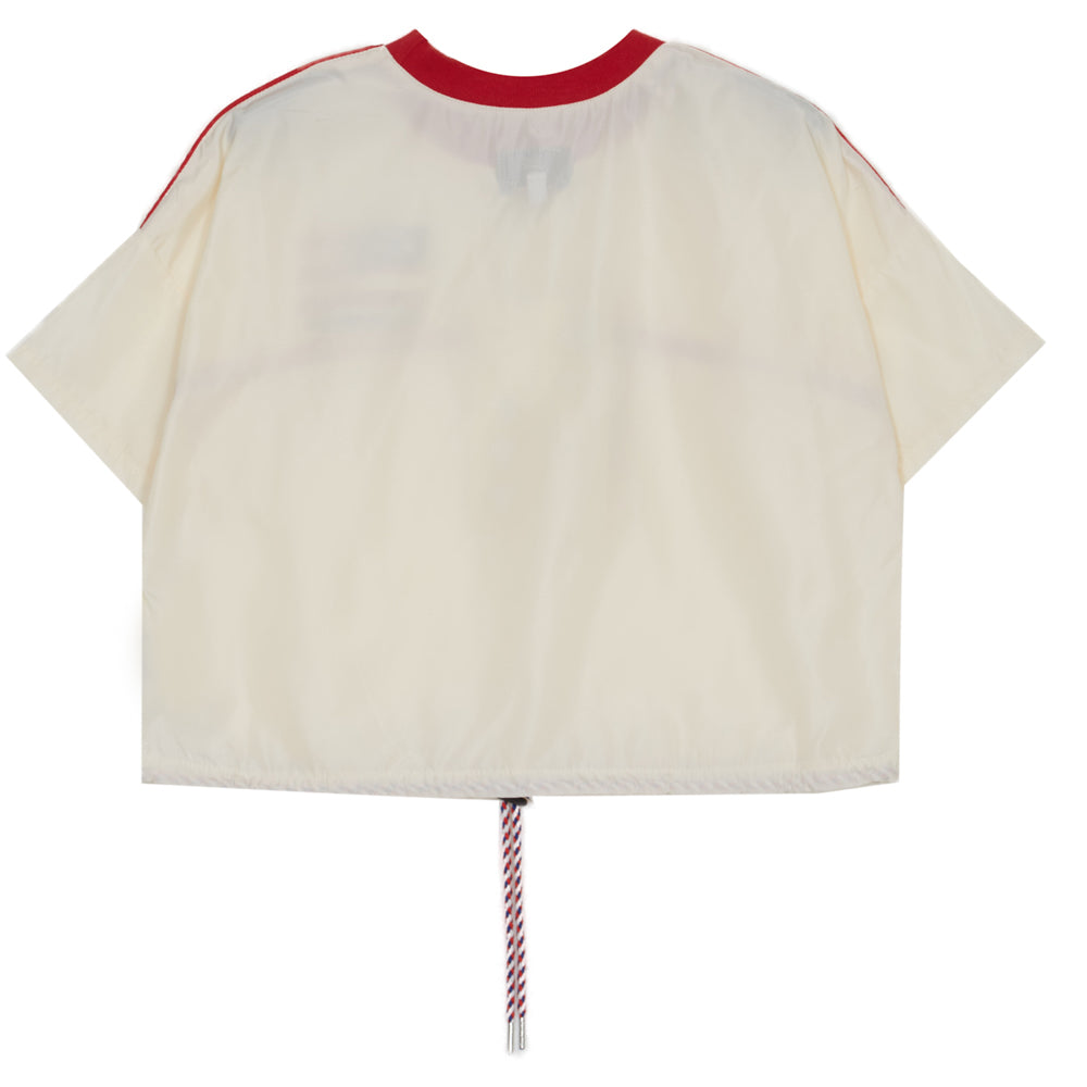 Sixth June - T-shirt crop top drapeau blanc rouge