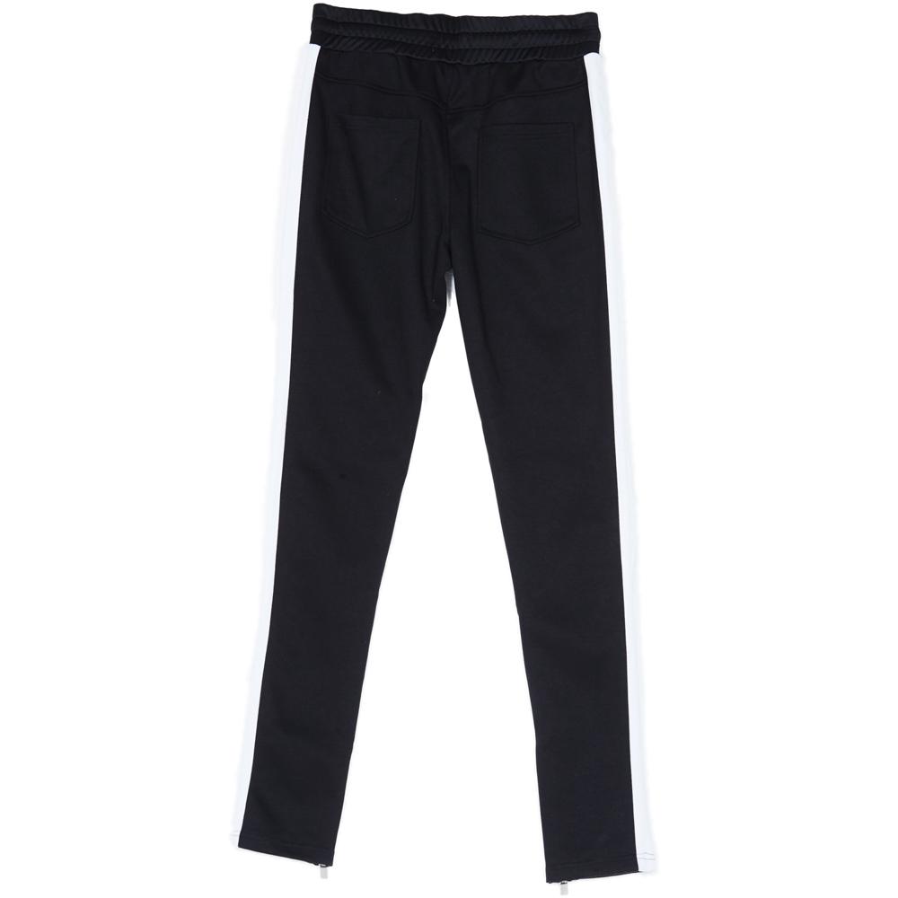 Jogging bandes zips noir blanc