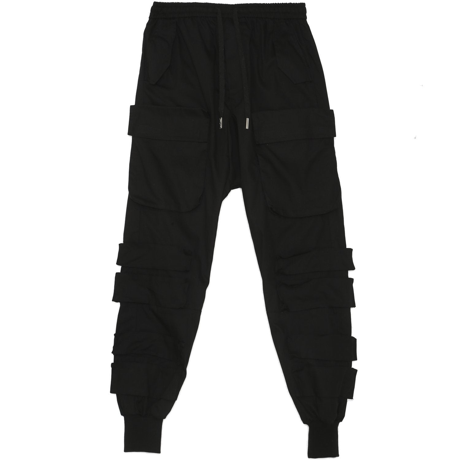 Pantalon cargo tactique large Noir